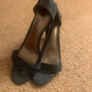 Jean high heels